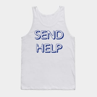 SEND HELP PLZ retro gamer navy Tank Top